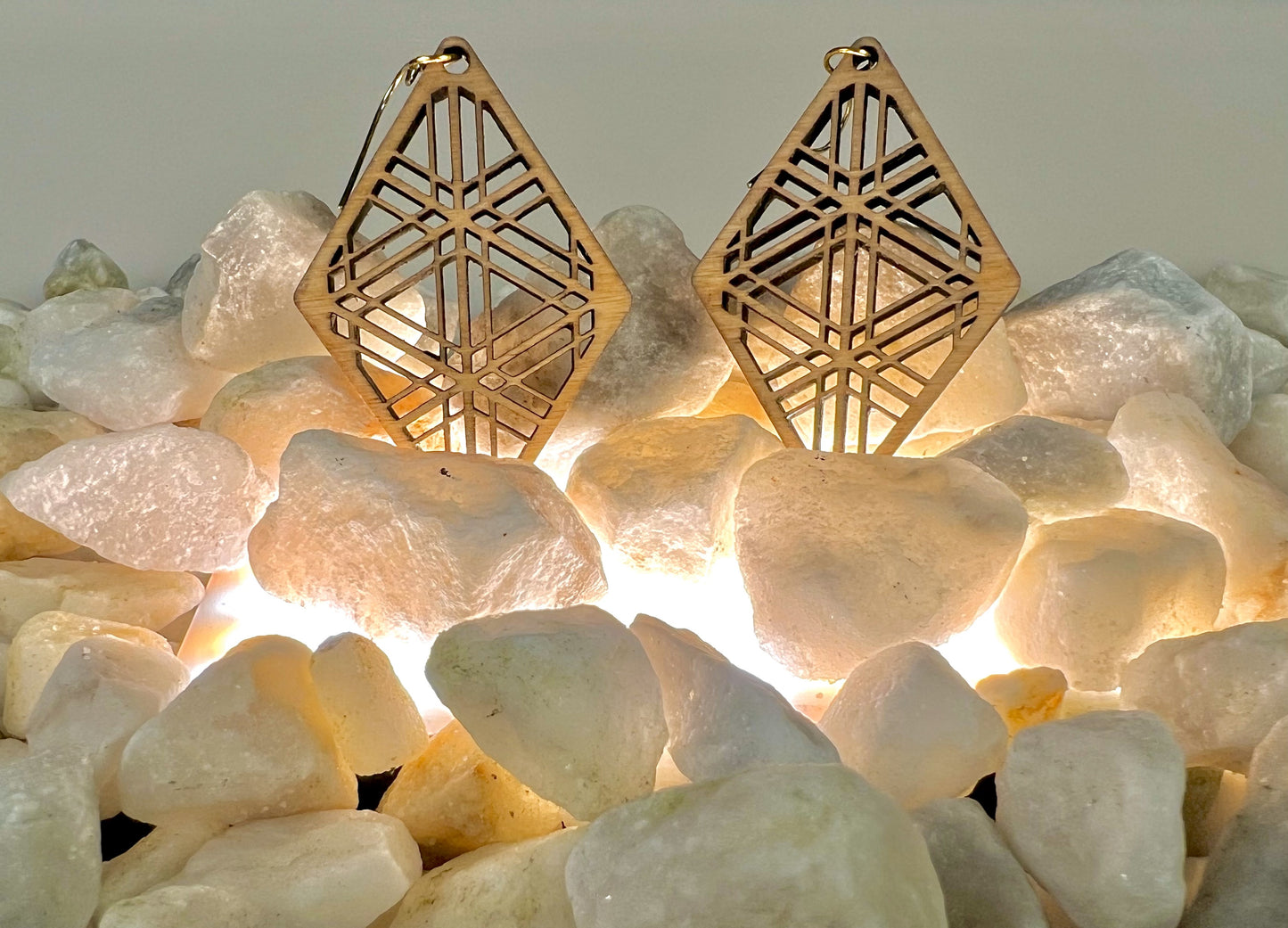 Wood Goma (胡麻) Kumiko Earrings