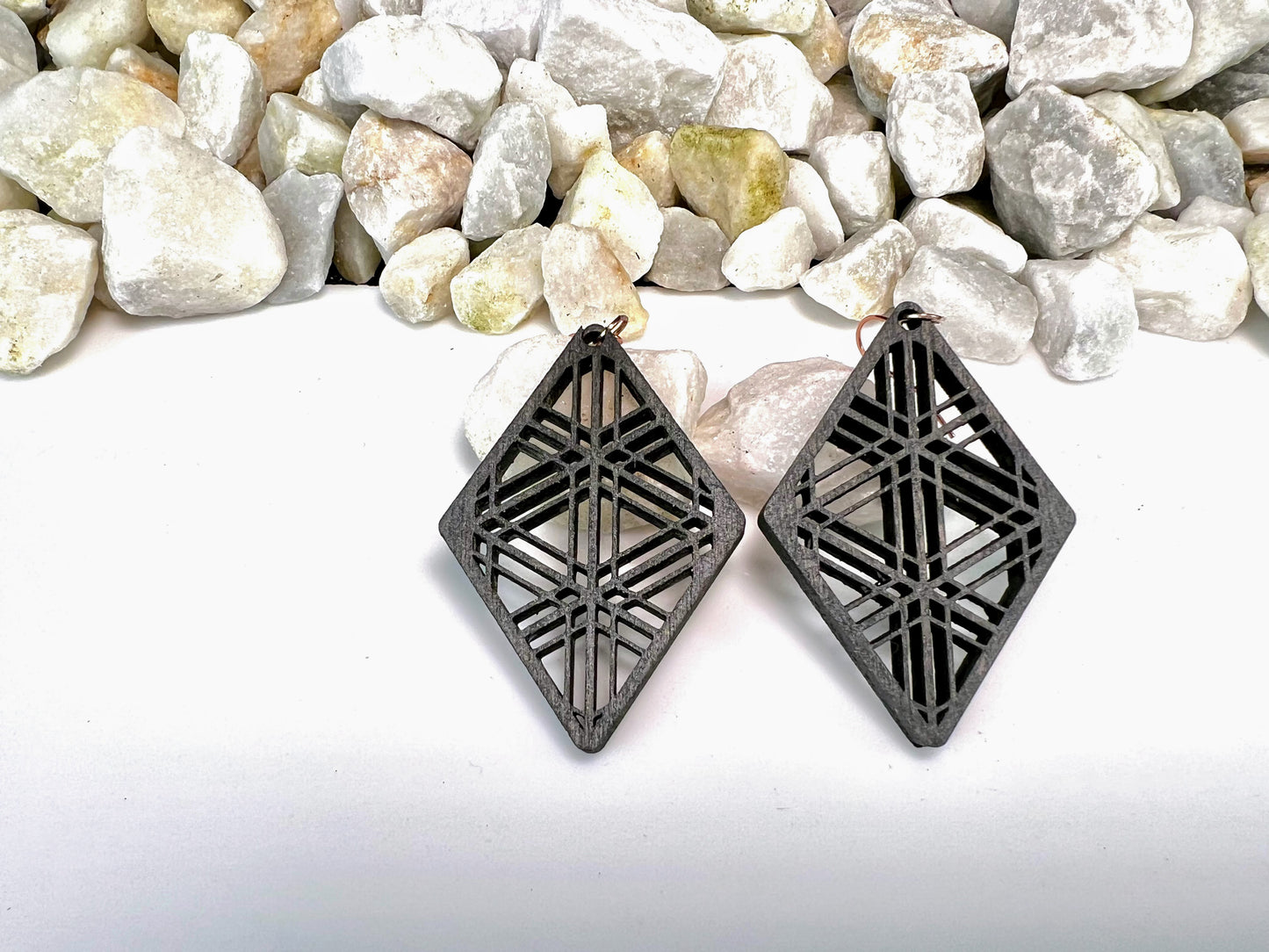 Wood Goma (胡麻) Kumiko Earrings