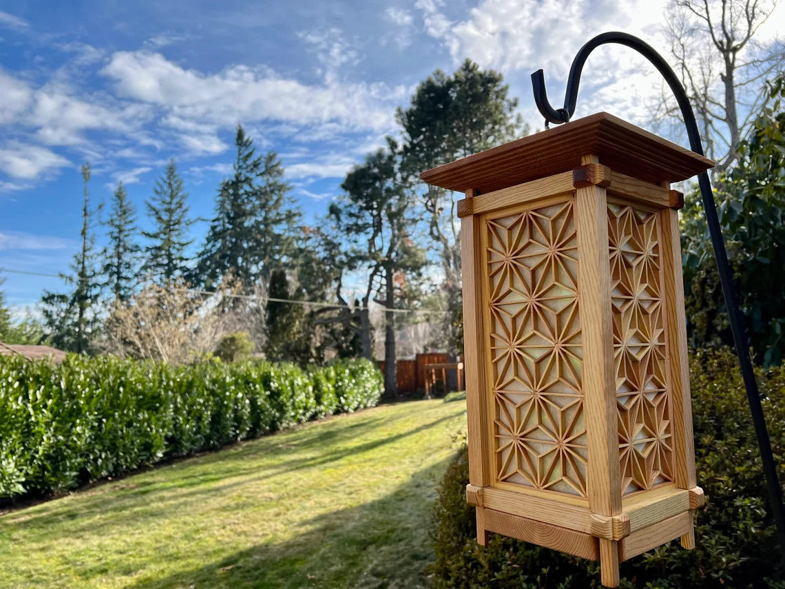 Handmade Japanese Style Kumiko Outdoor Lamp